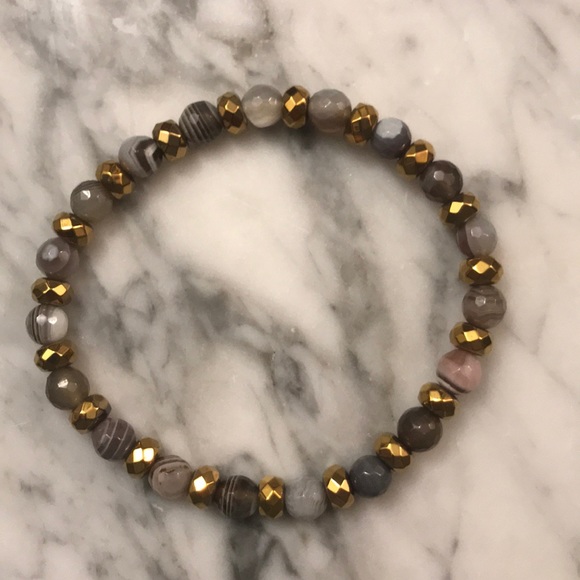 Beaded earth toned bangle set - Picture 3 of 4